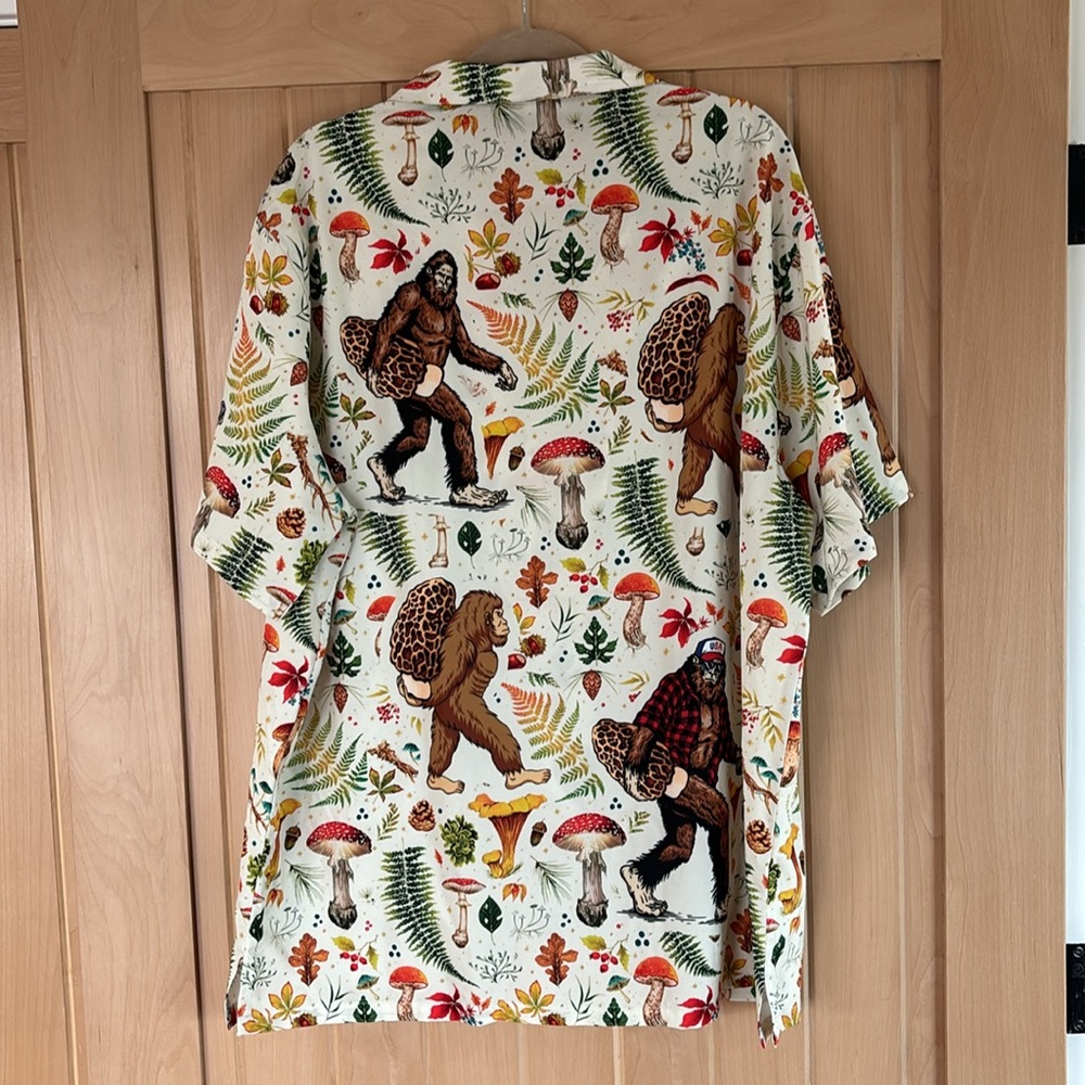 Sasquatch Mushroom Hawaiian Shirt - Picture 2 of 8